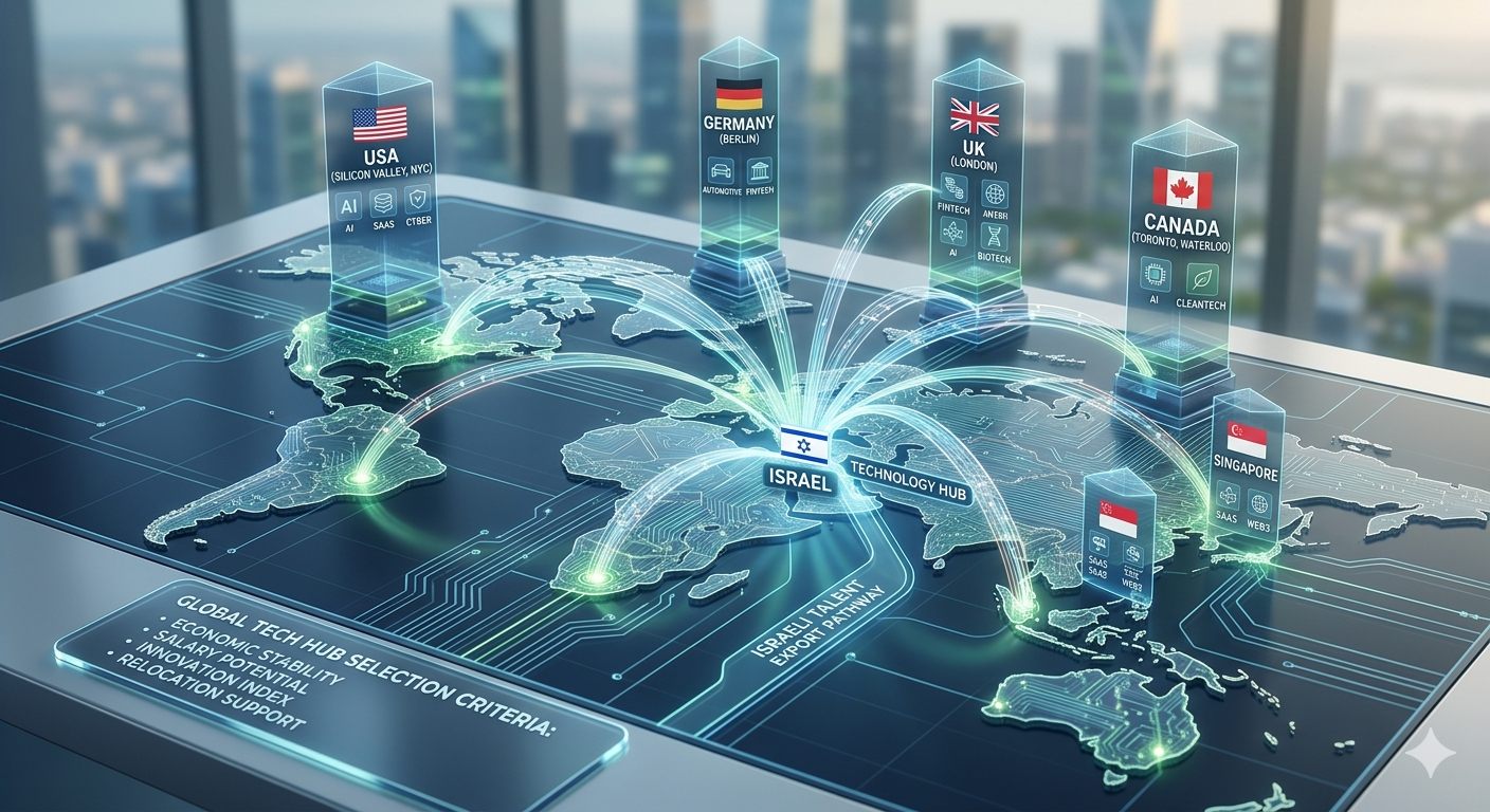 יעדים מובילים לטכנולוגיסטים ישראלים